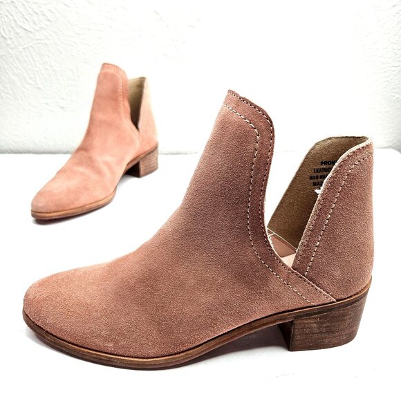 Matisse Shoes - Coconuts Matisse Western Ankle Booties Sz 8 Pink Suede Minimalist Cowgirl